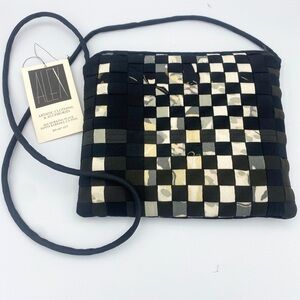 Artisan Alex and Noble Santa Barbara Woven Kimono Fabric Crossbody Bag